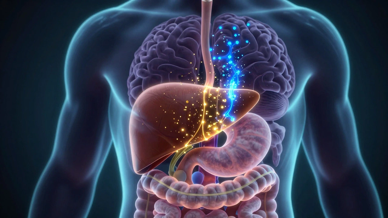 Illustration of THC converting to 11-hydroxy-THC in liver