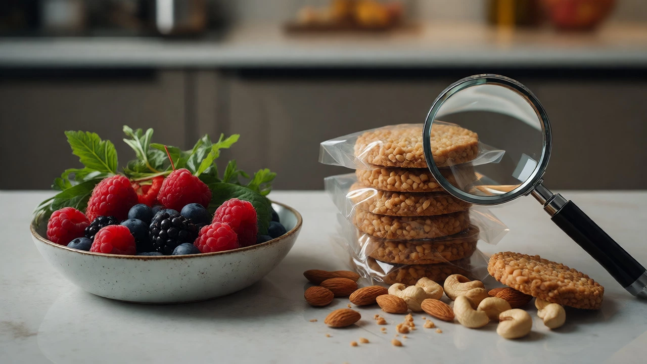 Comparison of fresh fruit and packaged vegan cookies